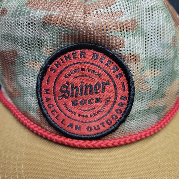 Shiner Bock Magellan Camouflage Adjustable Snapback Trucker Rope Hat Retro mesh - Picture 4 of 7